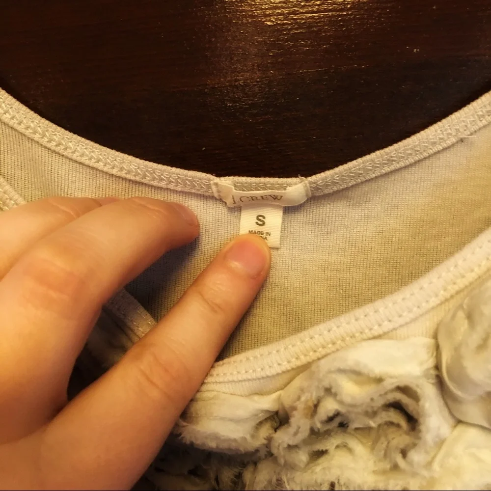 J. Crew Cream Embellished Tank Top | Size